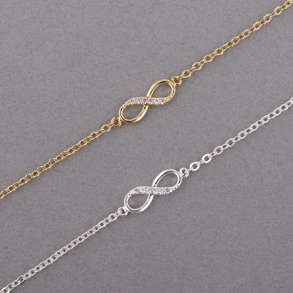 

New Fashion Friendship Infinity Bracelet Women with Crystal Stones Infinity Number Chain Bracelets