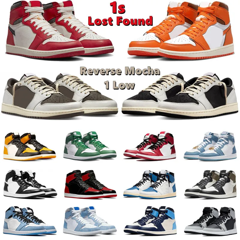 

Og Lost Found 1 Basketball Shoes Jumpman 1s Low Reverse Mocha Sail Black Starfish Taxi Chicago Gorge Green Bred Patent Mens Trainer Sport Air Jordans1 Jorde, As show#22