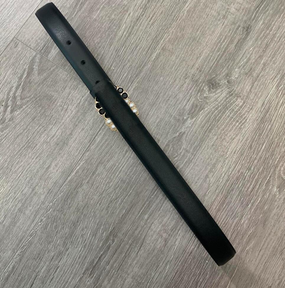 

Womens Pearl Buckle Belt Fashion Desingers Retro Versatile Dress Waistband Simple Narrow With Women Belts Accessories Luxury Leather Belt, Customize