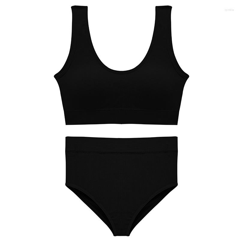 

Bras Sets Women Set Bra Lingerie Seamless Adjusted-straps Personal Dressing For A Woman And Underwear, Black