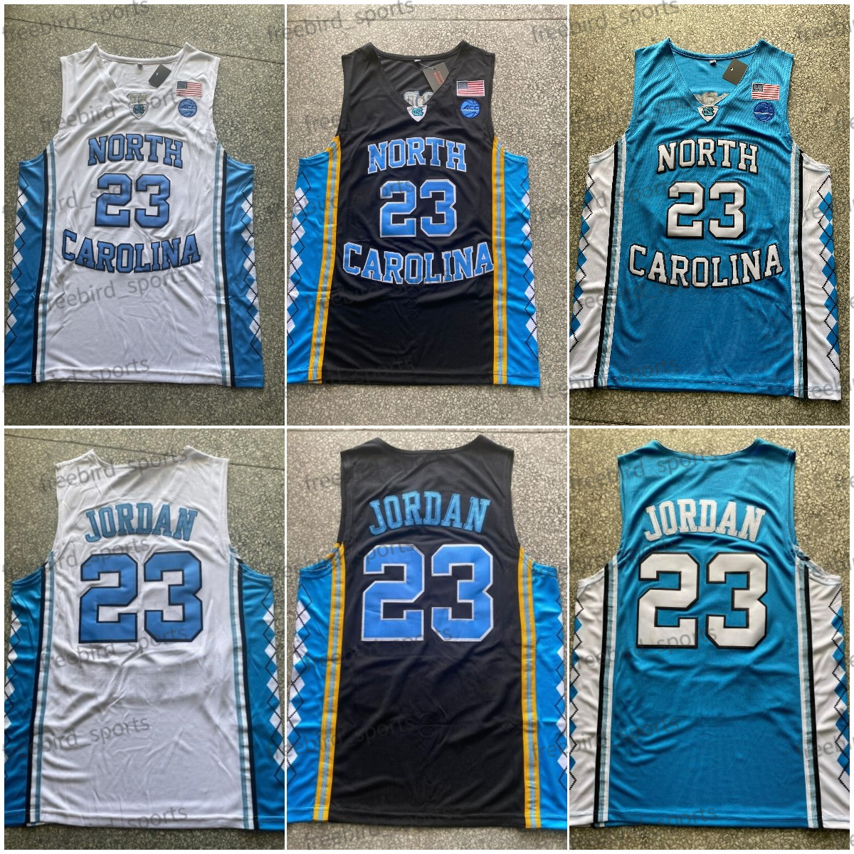 

North Carolina Tar Heels Basketball Jersey Blue Men UNC College Black White NCAA College Jerseys Mens