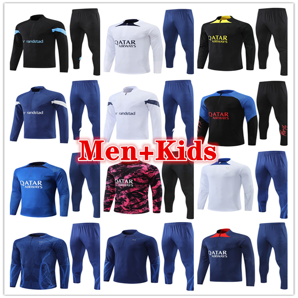 

2022 2023 mens kids tracksuit football tracksuits jerseys kit 22 23 soccer training suit jogging jacket sets chandal futbol survetement foot set