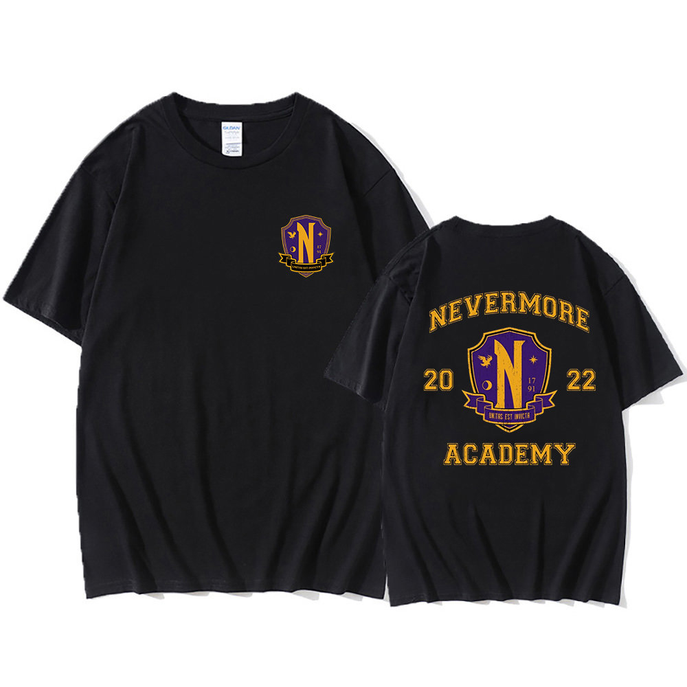 

Wednesday Addams T Shirt Women Men Summer Fashion O-neck Short Sleeve Cotton Funny Tshirt Y2k Aesthetic Graphic Tees Streetwear, 004