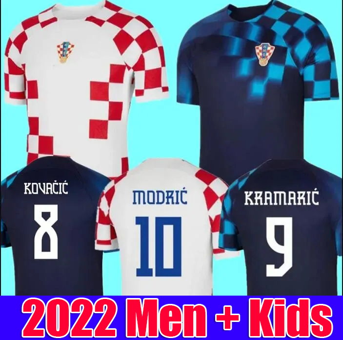 

2022 Croatia Soccer Jerseys 22 23 Home Modric BREKALO PERISIC Away BROZOVIC KRAMARIC REBIC LIVAKOVIC World cup football Shirt Uniform, Pre-season