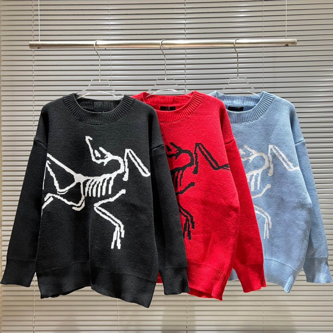

2022 Mens Designer Sweater Letter Printing italian designers Women Men Sweaters Quality Casual Round Long Sleeve Embroidery Sweater, Black