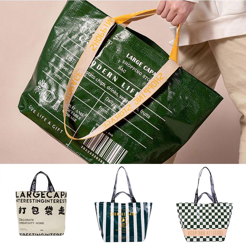 

Shopping Bags Foldable Bag Portable Storage Shoulder Pouch Casual Stain Resistant Waterproof, Khaki