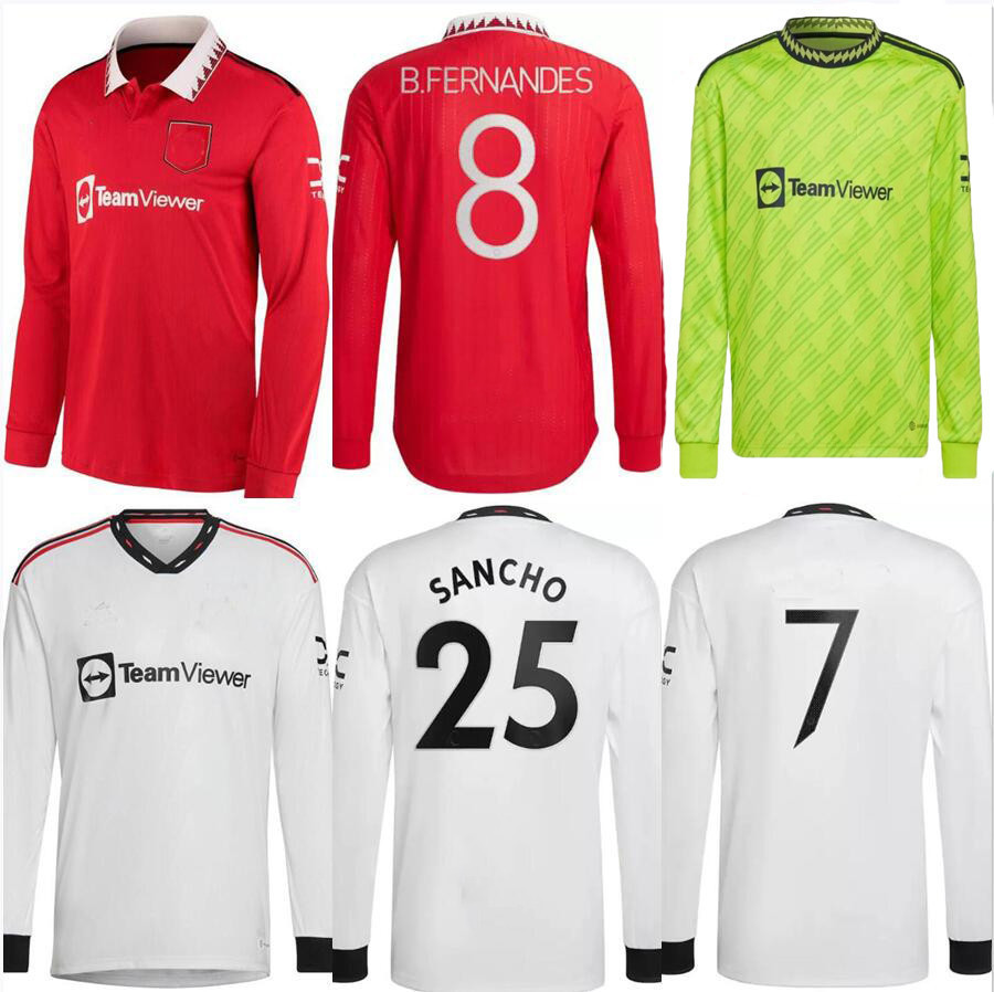 

Player version 22 23 SANCHO soccer jerseys ANTONY ERIKSEN B.FERNANDES MANS UTDS RASHFORD 2022 2023 CASEMIRO Long sleeve VARANE MAGUIRE MARTINEZ football shirt