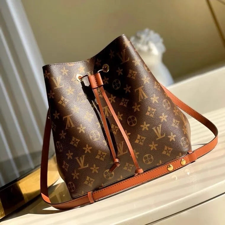 

Top Quality Luxurys Designer NEONOE Crossbody Bag Louise Bucket Handbag Fashion Women's Purses Drawstring Women vutton Tote Brand Letter Genuine Leather viuton Bag, Increase shipping cost/not sold separate