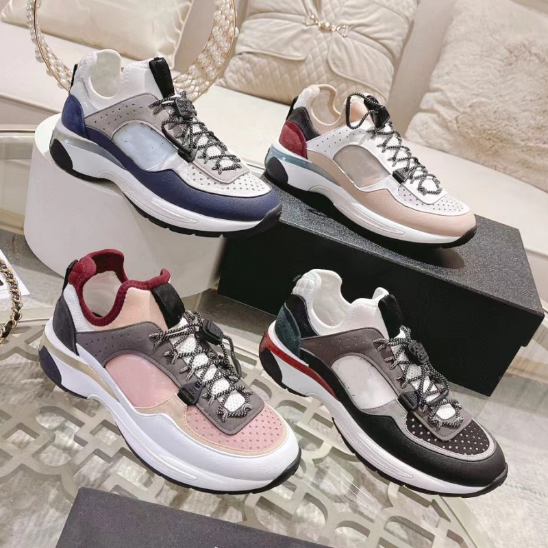 

Clothing Shoes brand leather round head leisure thick-soled craft car breathable leather women's retro color matching sneakers running with wedges high girls, As pic