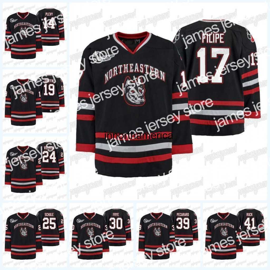 

Hockey Jerseys Northeastern Huskies Black Ice Hockey Tournament Replica Away Jersey Filipe Ryan Solomon Cayden Primeau Ryan Shea John Pickin, 27 bobby hampton