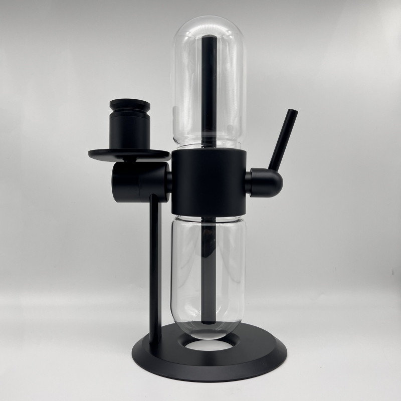 

NEW black Hookahs Custom 360 Rotating Aluminum Alloy Glass Gravity Bong