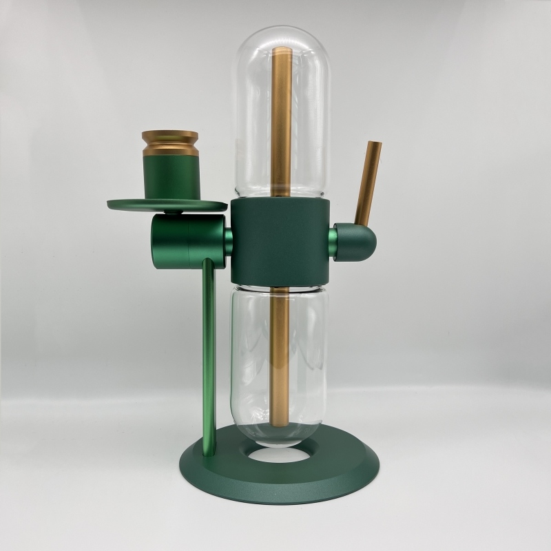 

Hookahs Custom 360 Rotating Aluminum Alloy Glass Gravity Bong
