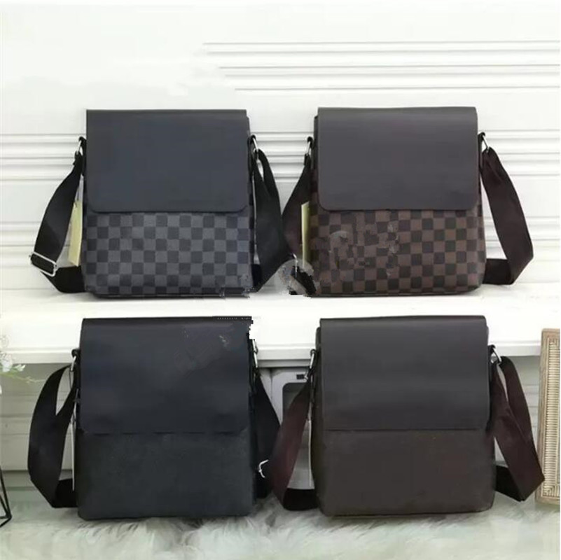

Designer shoulder bags men satchel Quality luxury messenger Cross Body bag for man original waterproof louiseity parachute viutonity fabric vuttons purse sacoche, Black grid