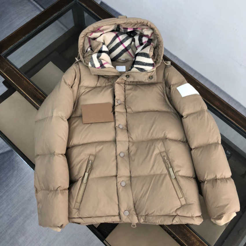 

2023 New Men's and Women's Down Jacket Short Jacket Thickened Sleeves Detachable Buttons Zipper