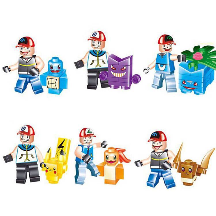 

Pokermon Plastic Building Blocks Minifigs Pocket Monster Mini Action Figure Toy