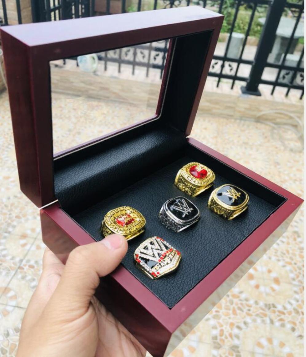 

2004 2008 2015 2016 2018 wrestling entertainment Hall of fame Team Champions Championship Ring Set With Wooden Box Fan Men Boy Gif1375711