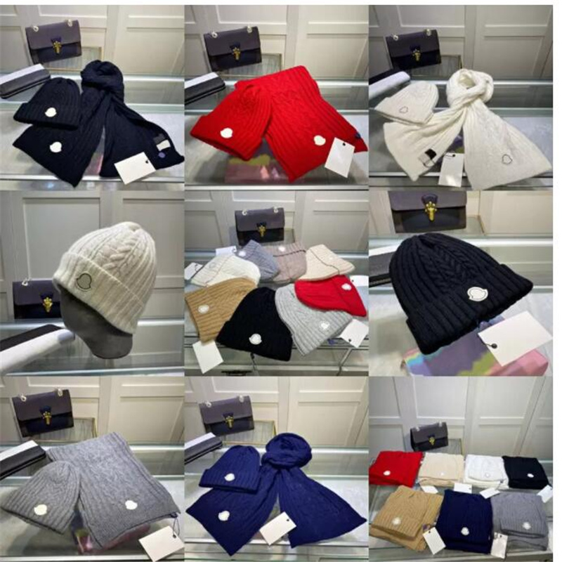 

2022 Set Hat Cashmere Rabbit Fleece Warm and Soft Couple Knitted Hat Scarf