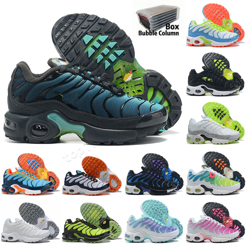 

TN Kids Running Shoes enfant Breathable Soft Sports Chaussures Boys Girls Tns Plus Sneakers Youth requin Trainers, Color 2