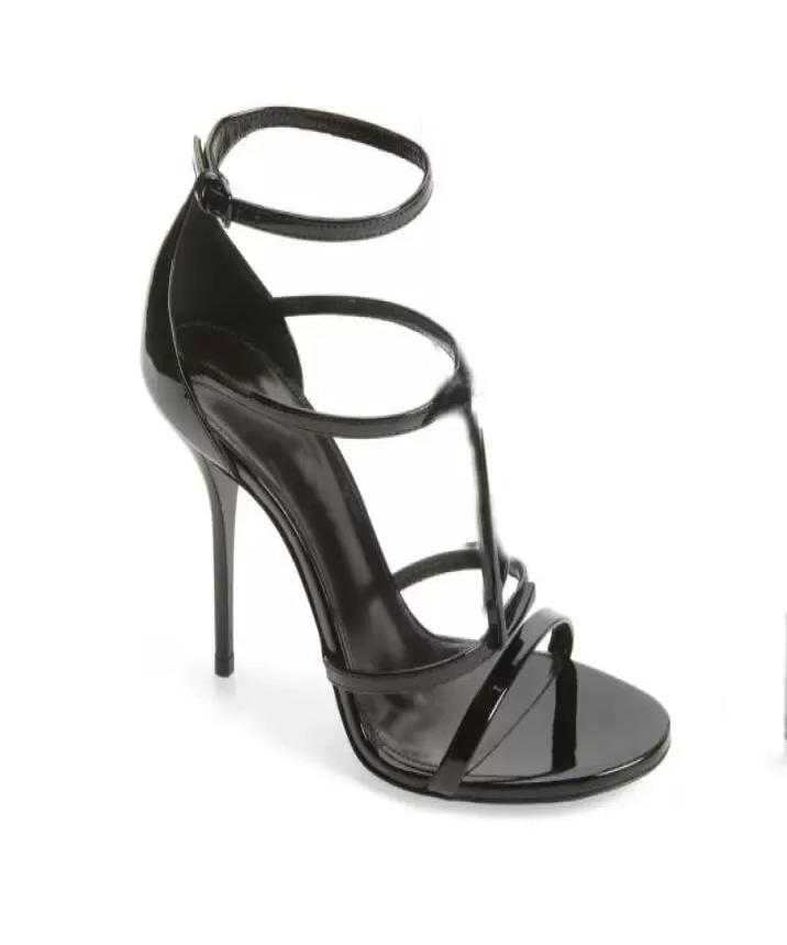 

Black High heels luxury design women sandals shoes Cassandra Sandal covered heel Tstrap Highs Heeled platform party wedding dress3711994