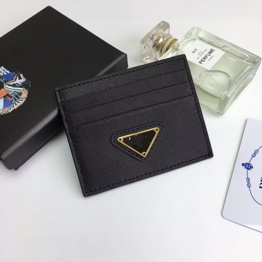 

Designer Women's Mens Re-Edition triangle card holder Purses wallets Luxurys vintage wallet Leather with box branded retro wholesale Holders Coin card Key Pouch bags, Pink