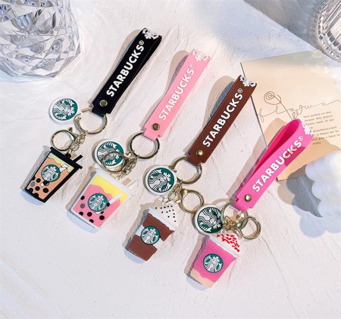 

creative Starbucks Keychain Party Favor Cute Coffee Tea Cup Key Chain Couple Bag Hanging Accessories Shop Small Gift7110912