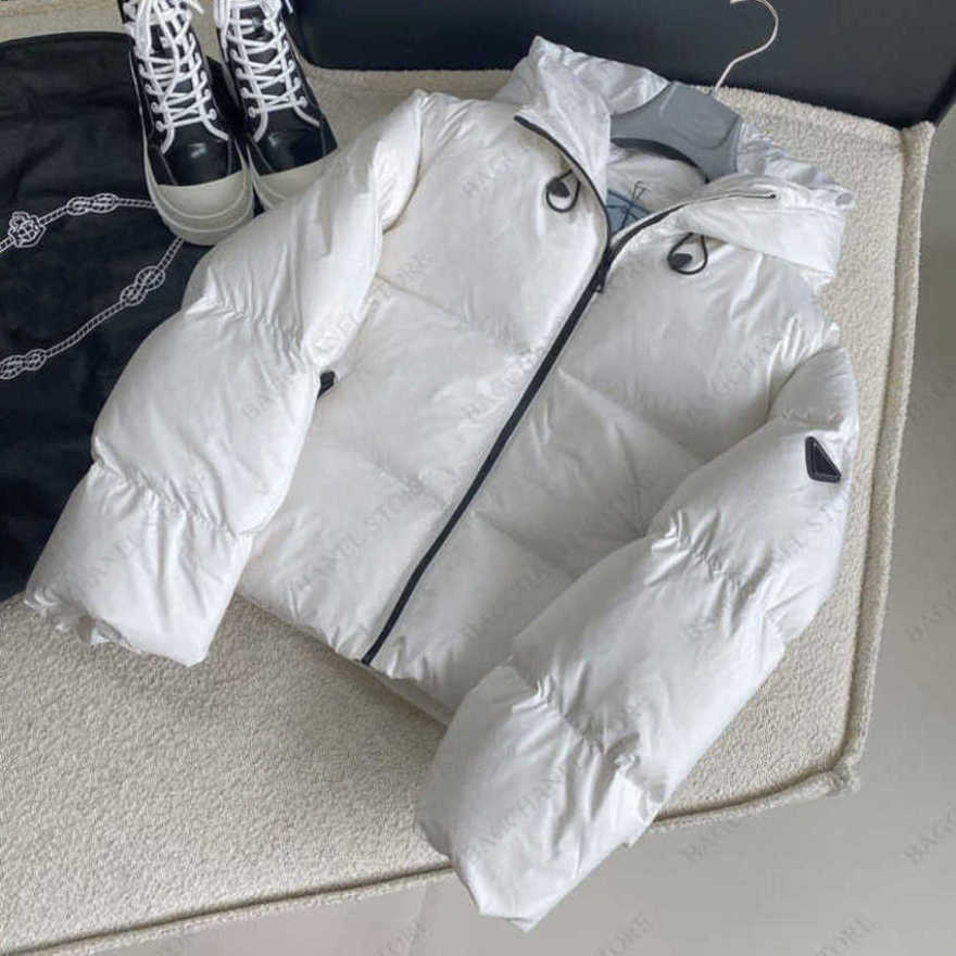 

Classic women jackets short hooded down coats designer parkas fashion inverted triangle mens jackets winter warm parker windbreaker 2023