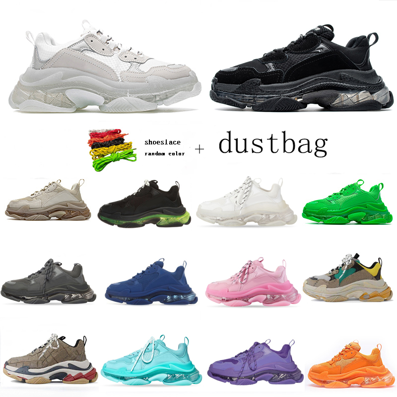 

Women Men Triple S shoe Dad Casual Shoes Crystal Bottom Paris 17FW Leisure Sneakers for Vintage Old Grandpa Trainer arge increasing sneakers chaussures size 35-45, Color#18