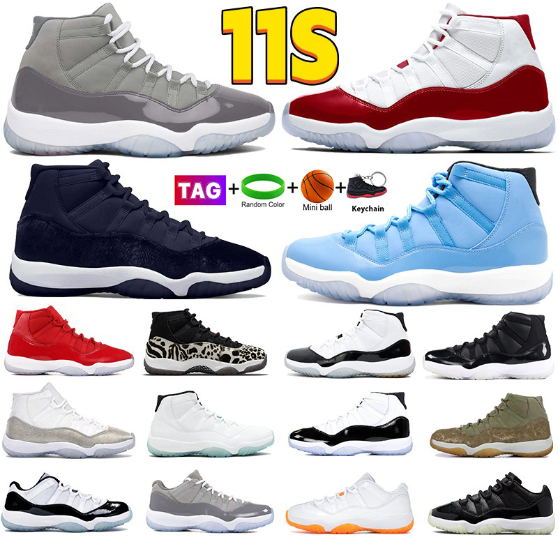 

Men Women Jumpman 11 Basketball Shoes 11S Cherry Cool Grey 2021 Midnight Navy Velvet Panton Low 72-10 Sport Shoe Designer Retro Lacing Strap Sneakers Eur 36-47, 21 low bred
