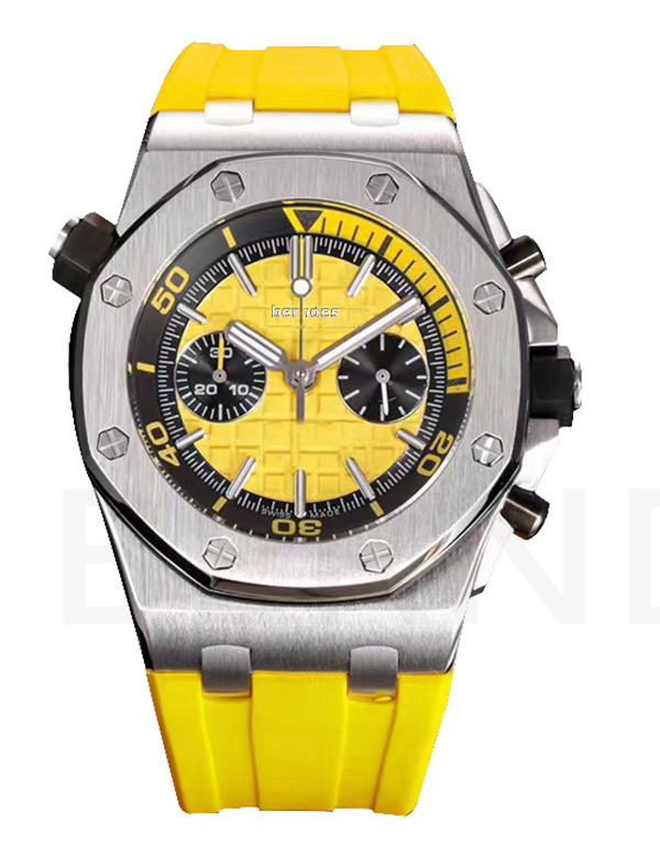 Montre homme tendance à quartz bracelet silicone confortable verre saphir durable style simple et décontracté