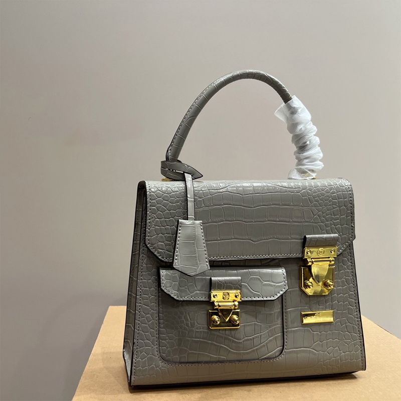

Luxury Designer Totes Leather Bags Fashion Classic Handbags for Women Purse with Pouch Wallet Woman Shopping Shoulder Bag, White