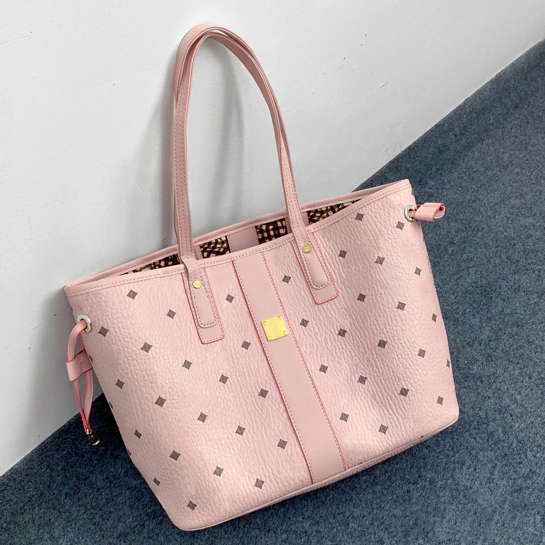 

Genuine Leather Fashion MC Shopping bags beach crossbody Tote Women handbag Luxurys designers shoulder clutch weekend with wallet vanity famous basket trunk bags, Black