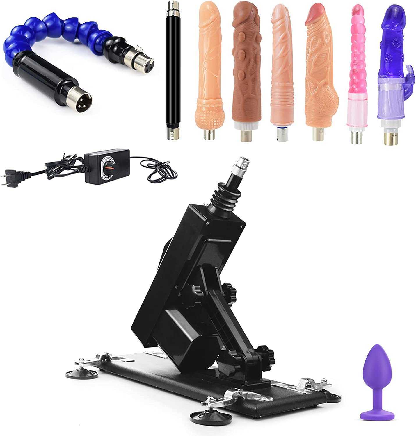 Jouet sexuel pour Machines femmes ANNGEOK pistolet de poussée ensemble de pistolets de Massage avec Kit d'accessoires 3XLR remplaçables E9YI