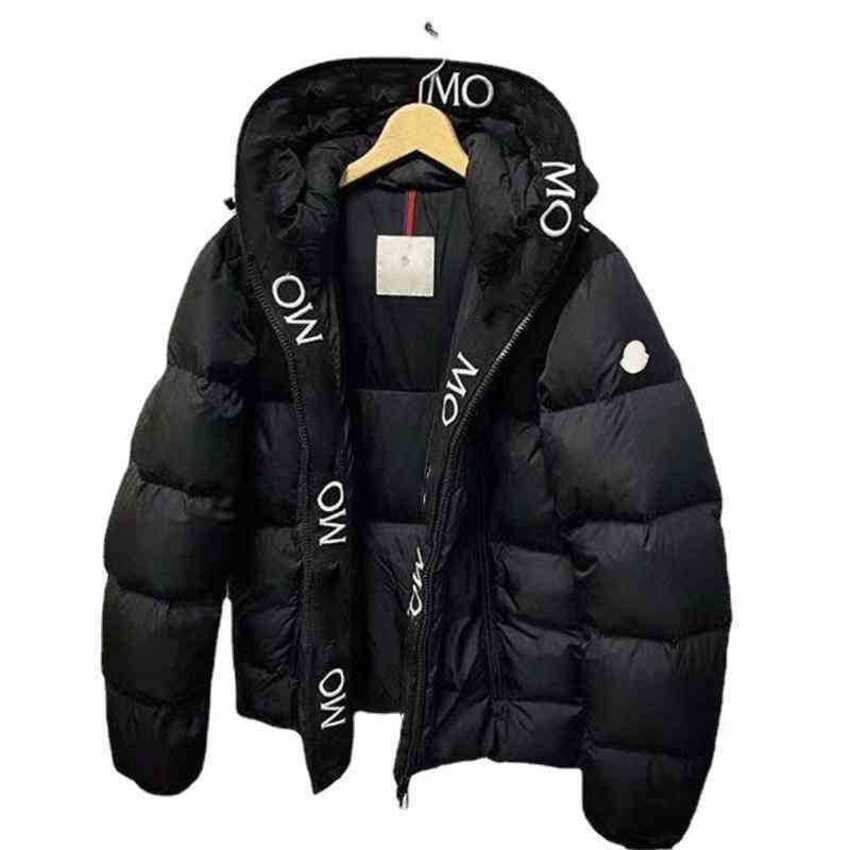 

Men's Parkas The European Designer Luxury Classic Winter Men Jackets Women Down Fashion Hip Hop Hat Pattern Print Coats Outdoor Warm Casual, Matte black