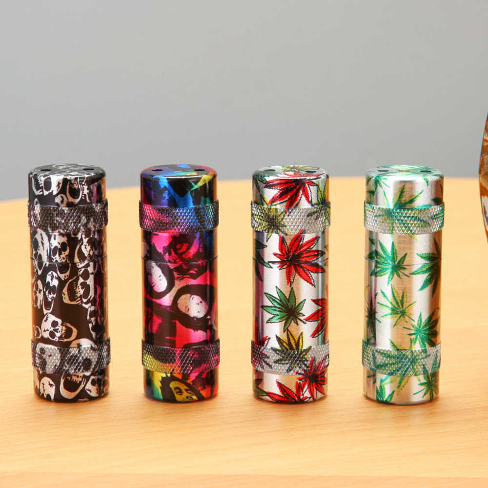 

Smoking Accessories 72mm Decal grinder Aluminum Portable Herb Grinders tobacco smoke cigarette Tobacco grinding Wholesale