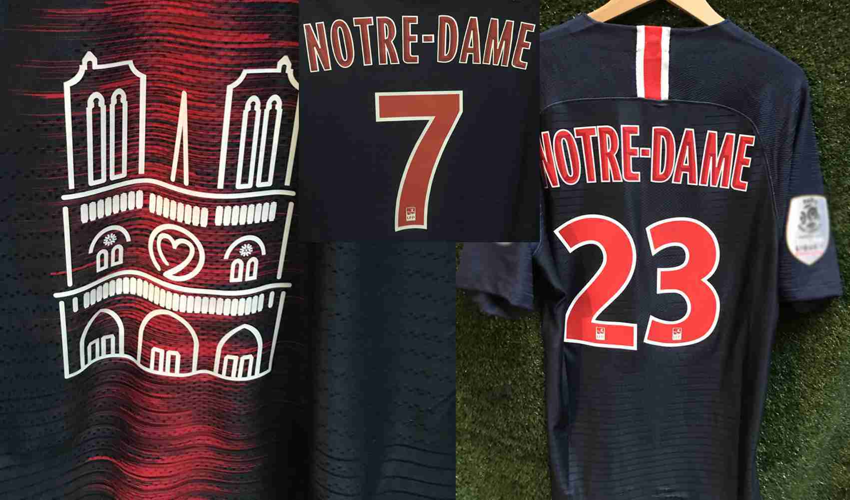 

American College Football Wear Match Worn Player Issue Notre Dame Jersey Maillot Mbappe Neymar JR Di Maria Verratti Draxler With Wash tag, Match worn notre dame