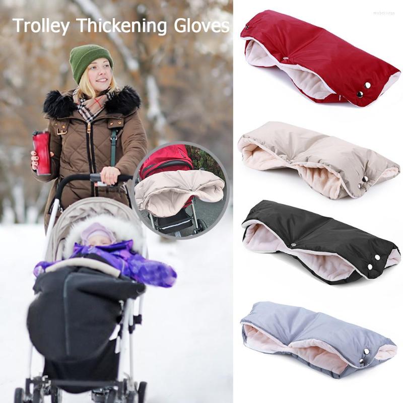 

Stroller Parts Winter Warm Pram Gloves Windproof Baby Cart Fleece Mittens Hand Cover Pushchair Muff Glove Accessories