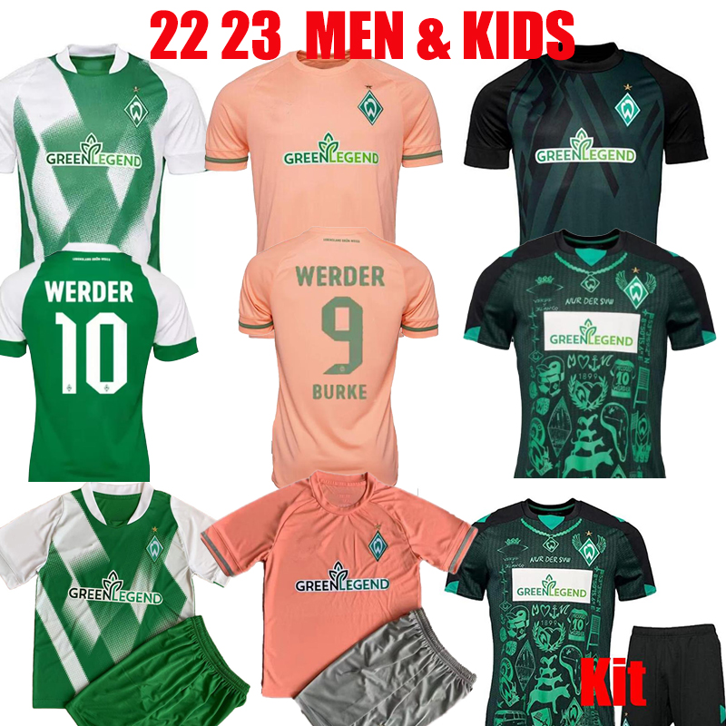 

2022 2023 Werder Soccer Jerseys Bremen Home Away Third SPECIAL 22 23 Marvin Ducksch Leonardo Bittencourt FRIEDL PIEPER FOOTBALL SHIRTS THAILAND men Adult kids kits, Black special kit