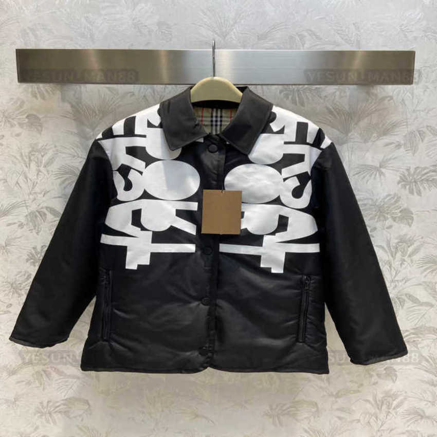 Womens Designer Burberys Down Jacket Winter Burbs Can Wear It On Both Sides Puffer Jackets Coat Outerwear Bbr Causal Warm Parka 2023