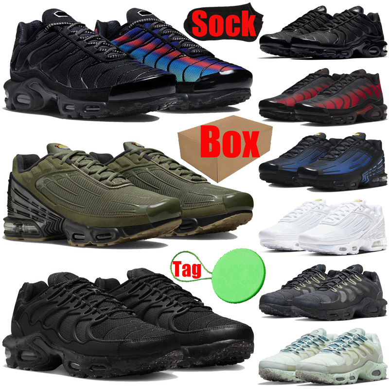 

With Box tn plus 3 tns running shoes for men women terrascape tuned tnplus tn3 shoe triple white Black Unity Grape UNC Vibes mens trainers sports sneakers runners, #5 unity