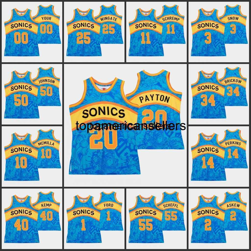 

Custom Vincent Askew Shawn Kemp Gary Payton Nate McMillan Hebru Brantley MITCHELL & NESS Men