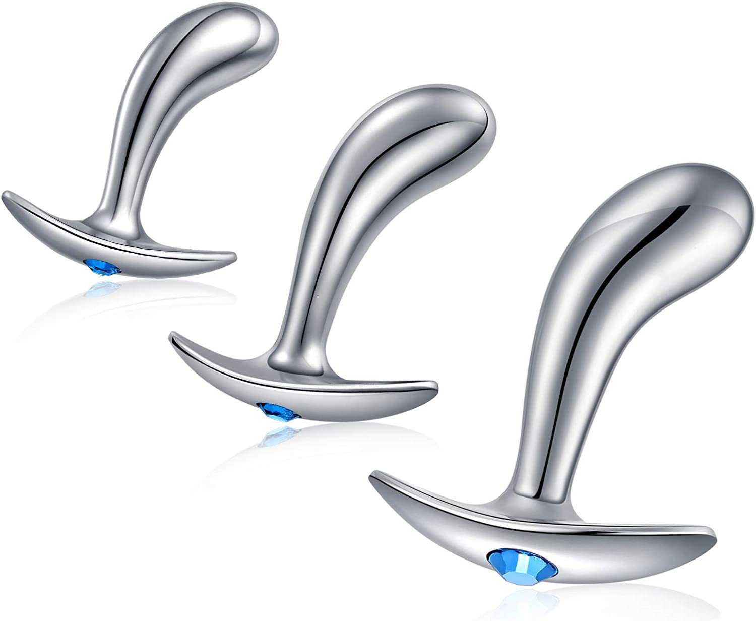 Kit de plug anal pour entraîneur de jouets sexuels avec bouchons anaux en métal à base évasée Massage de la prostate Stimulation de la températur