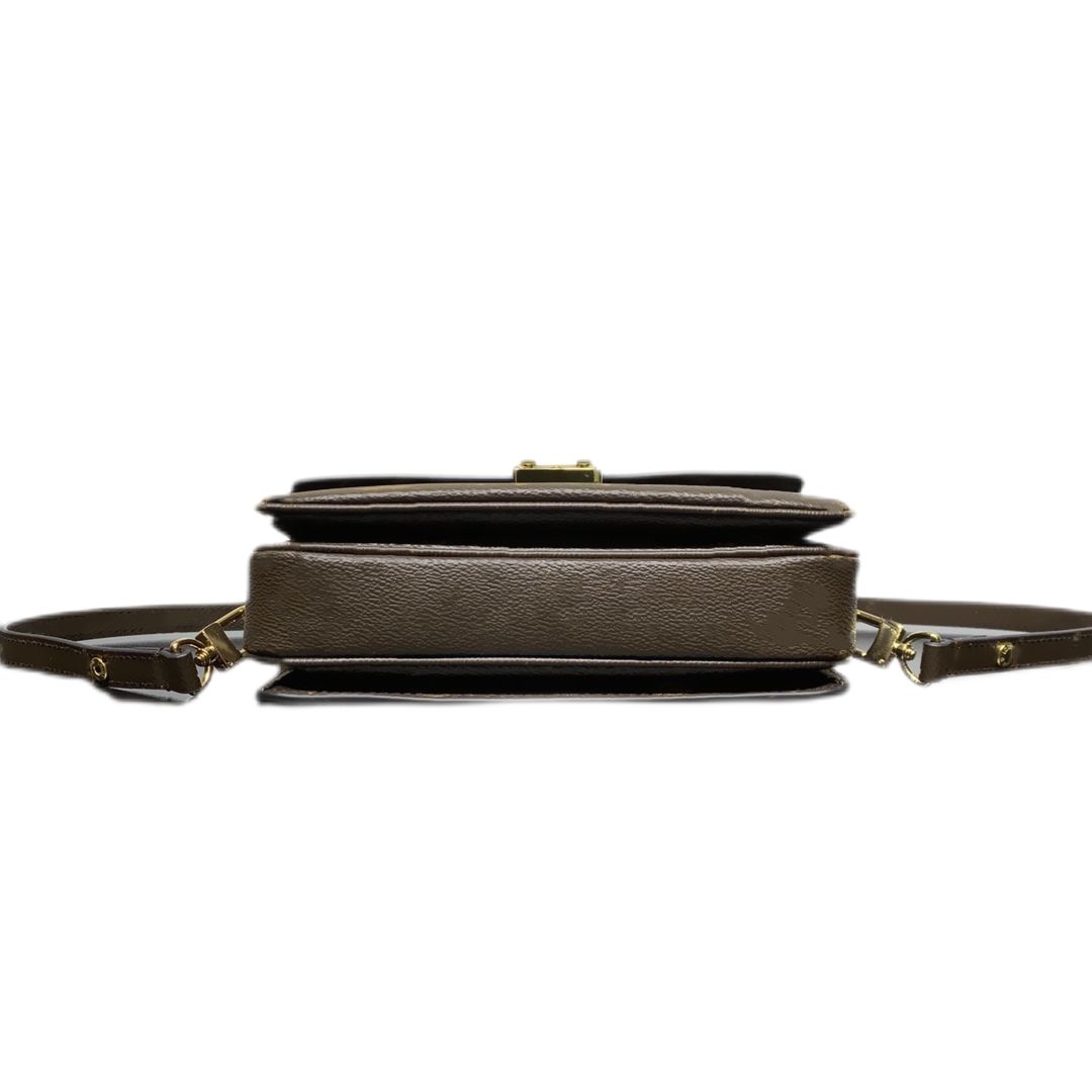 

Designer Luxury POCHETTE EASTWEST Shoulder Flap Bag Chain Flap Handbag Women M46279, Brown flowers