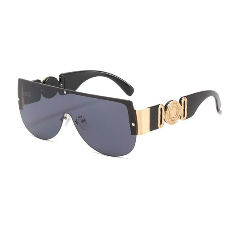 

one-piece sunglasses Women's European and American fashion one-piece ocean glasses Personality big frame show men's