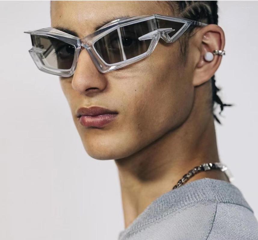 

Sunglasses Unique Irregular Punk Y2K For Men Fashion Brand Pilot Driving Sun Glasses Women Square Hip Hop Shades Black Red
