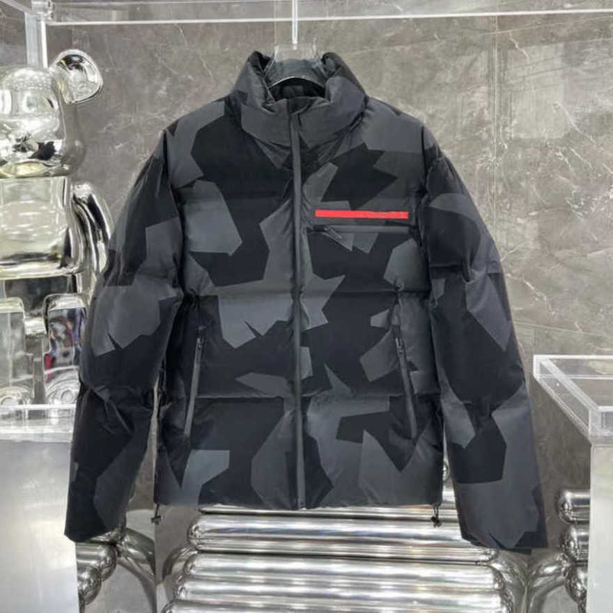 

Mens Down Jackets Hooded Designer Warm Parka Stand Collar Winter Coat Size M-3XL 2023