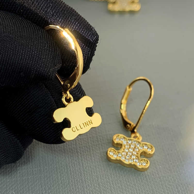 

Celiae earrings designer for women CEL Triumphal Arch Earrings Women's Minor Design Studs Buckles Quality Gold