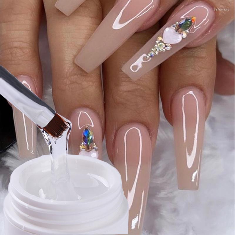 

Nail Gel 15ml UV Pink White Clear Acrylic Extension Quick Building Repairing Broken Finger Manicure Glue Art Tool