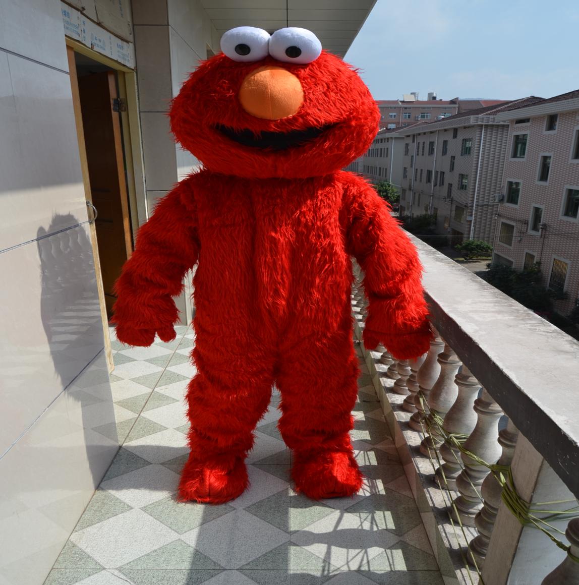 

High quality elmo mascot costume adult size elmo mascot costume 8444259, Red