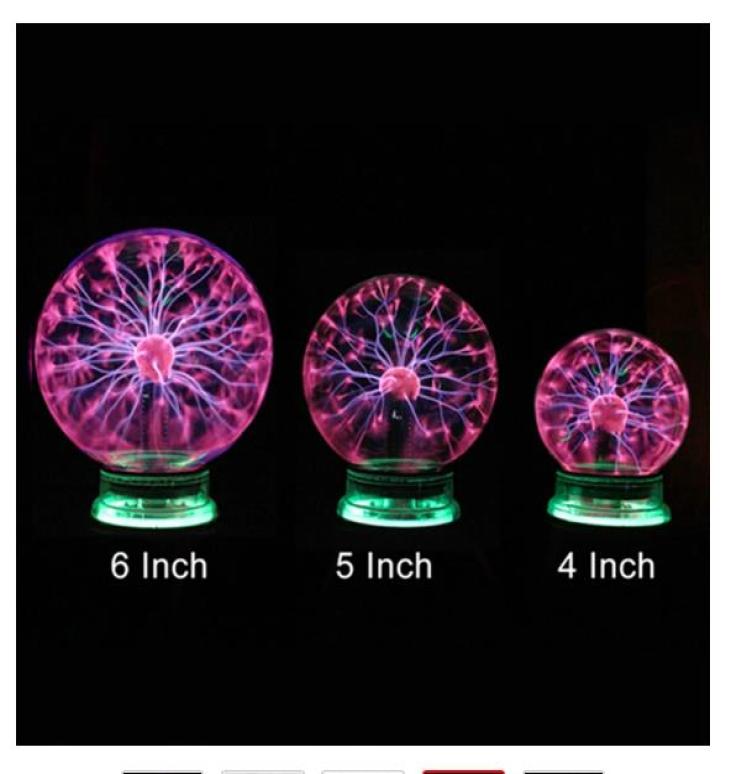 

Novelty Glass Magic Plasma Ball Light 3 4 5 6 inch Table Lights Sphere Nightlight Kids Gift For New Year Magic Plasma Night Lamp8366300
