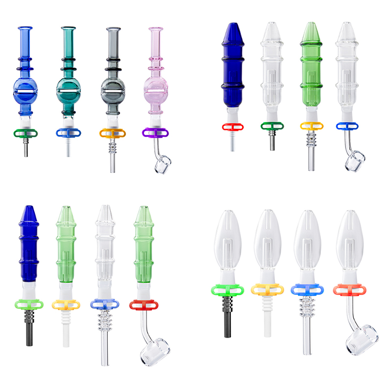 

CSYC NC012 Hookah Smoking Pipe 10mm 14mm Titanium Nails Real Quartz Ceramic Tip Dab Rig Bong Wax Oil Burner Glass Water Pipes